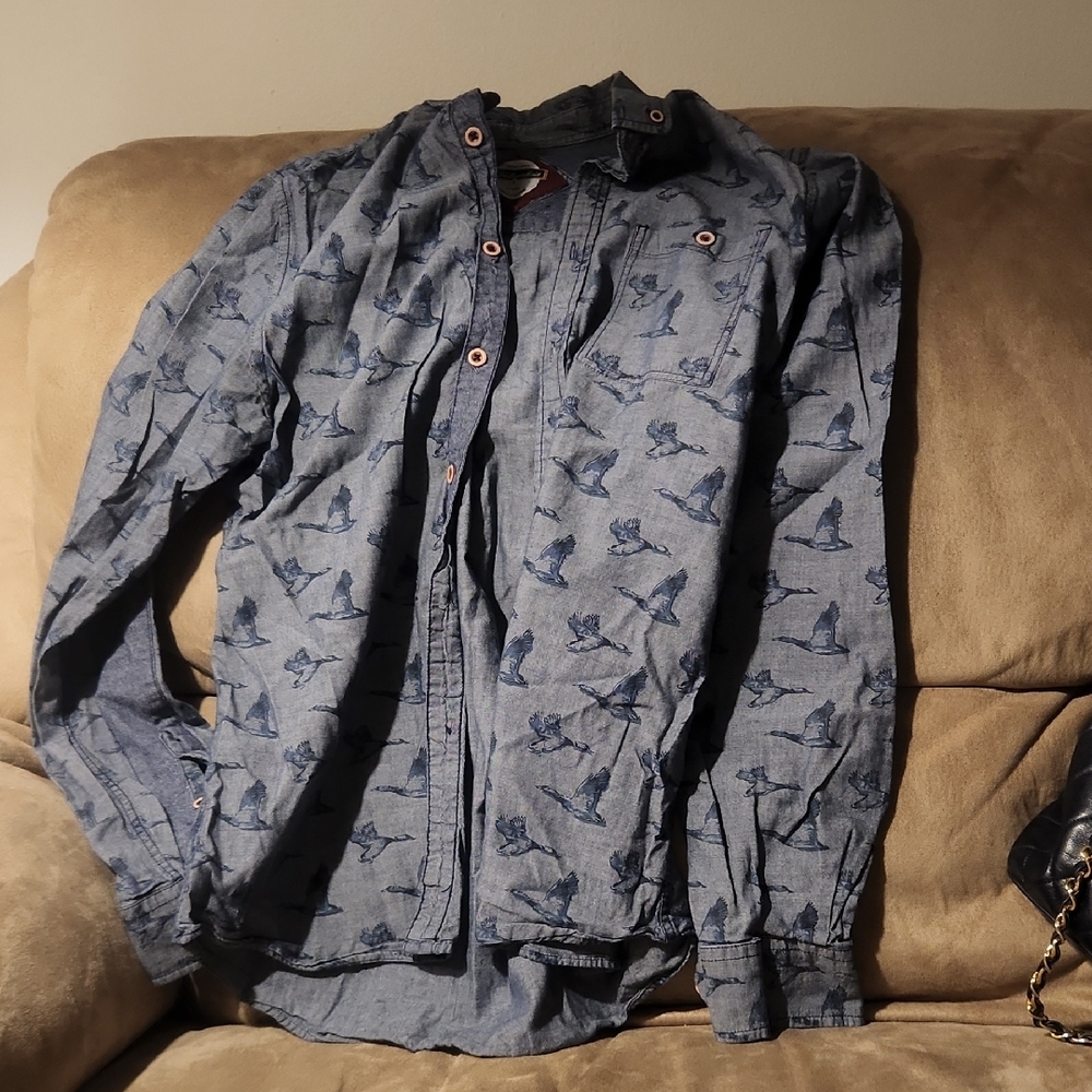 FAHRENHEIT Long Sleeve Button Down Shirt Size S